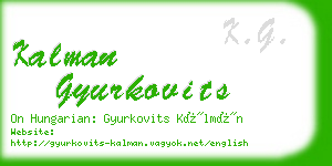 kalman gyurkovits business card